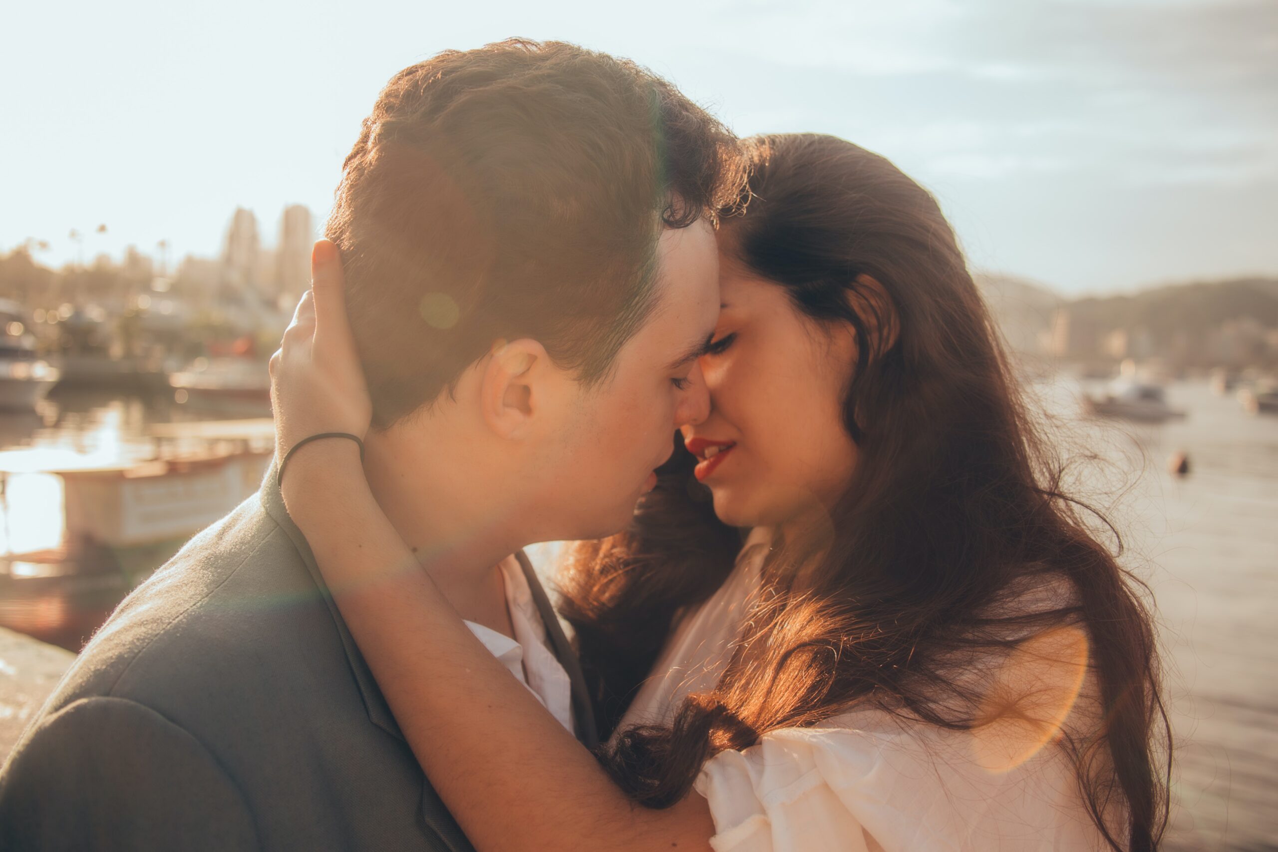 Couple embracing